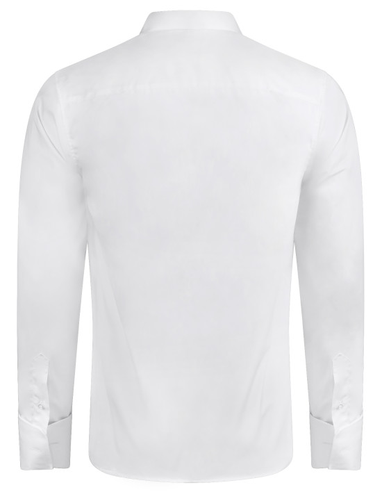 HUBER Smoking Hemd weiß mit Plissee HU-0171 Regular
