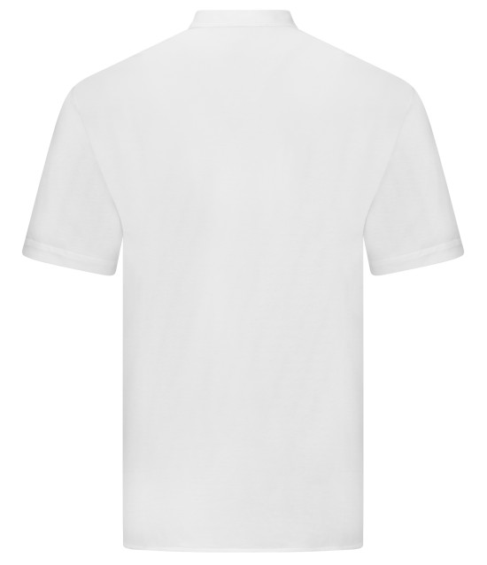 HUBER Poloshirt Stehkragen Kurzarm weiß 100% Baumwolle HU-0201 Comfort Fit