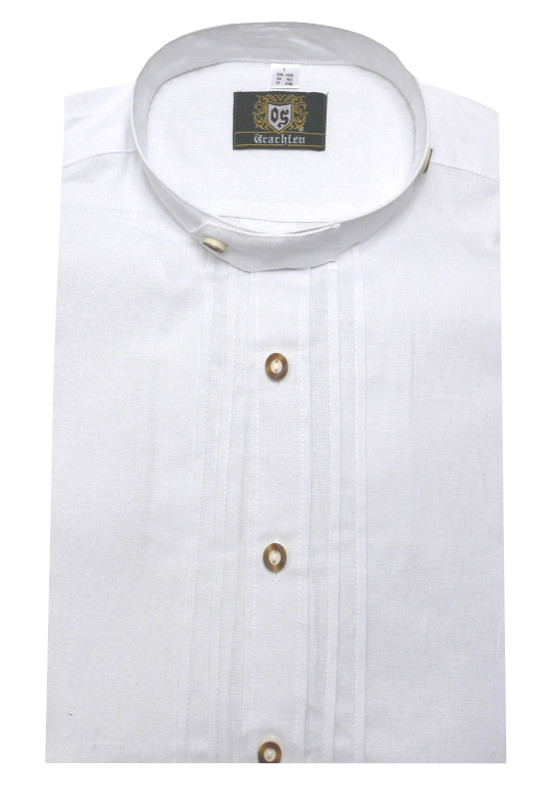 Orbis Stehkragen Trachtenhemd weiß OS-0005 Comfort Fit