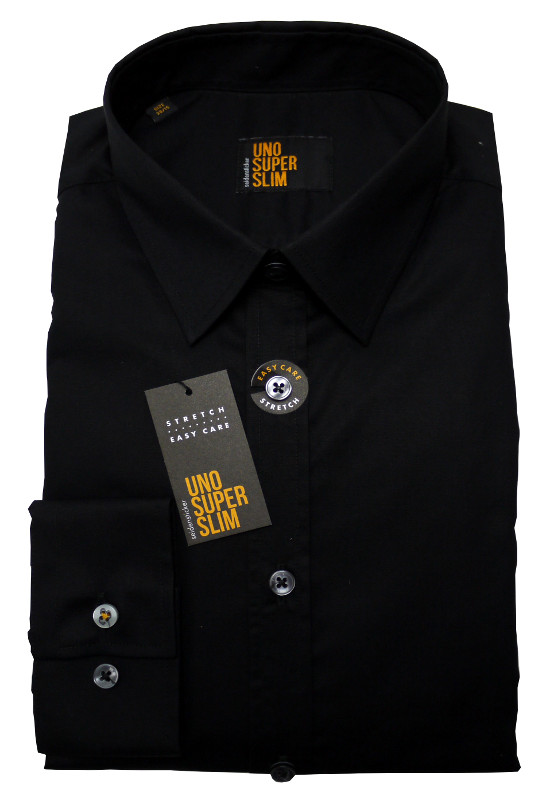 Slim Fit Hemd von Seidensticker schwarz bügelfrei