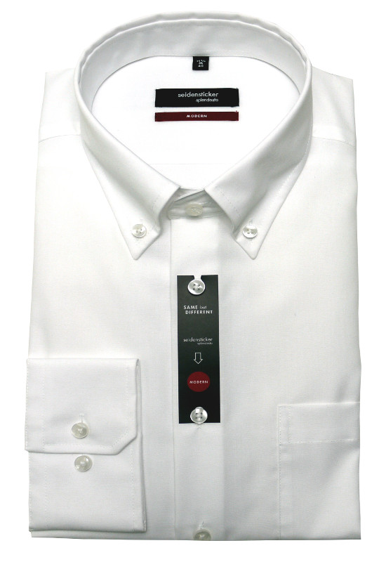 Seidensticker Hemd weiß Button-down Kragen SP-0090 Modern