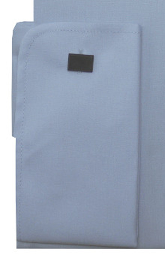 HUBER Umschlag-Manschetten Hemd blau HU-0363 Slim Fit