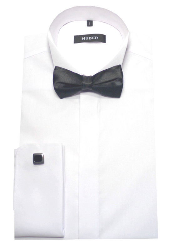 HUBER Smoking Hemd weiß inkl. Fliege u. Man.knöpfe HU-2021 Regular Fit