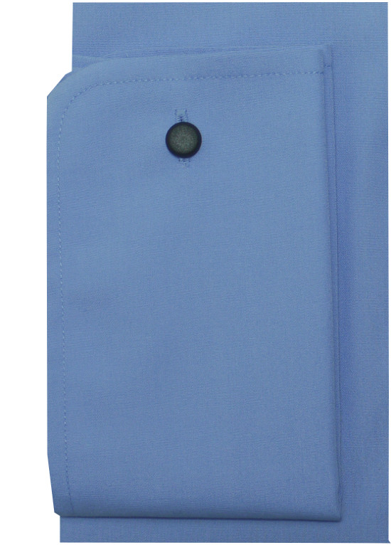 HUBER Umschlag-Manschetten Hemd blau Regular Fit HU-0015