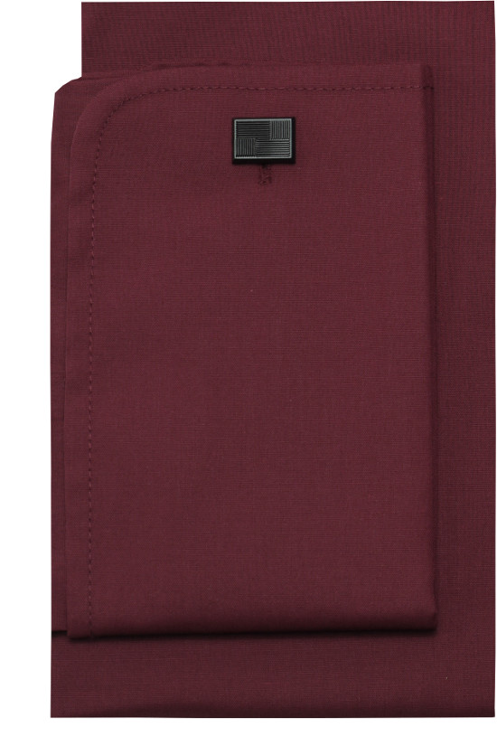 HUBER Smoking Hemd weinrot Kläppchen-Kragen Regular Fit HU-0026