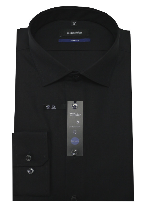 Seidensticker Hemd schwarz bügelfrei SR-0002 Tailored
