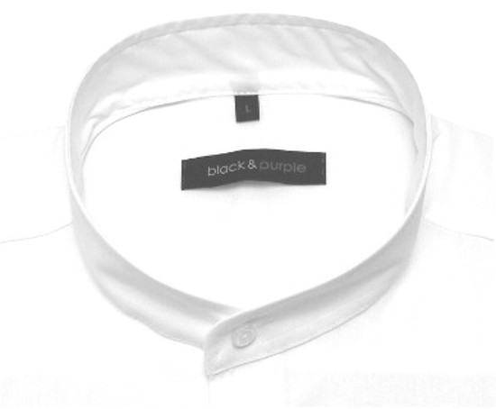 Stehkragen Hemd weiß bügelleicht BP-0039 Regular Fit